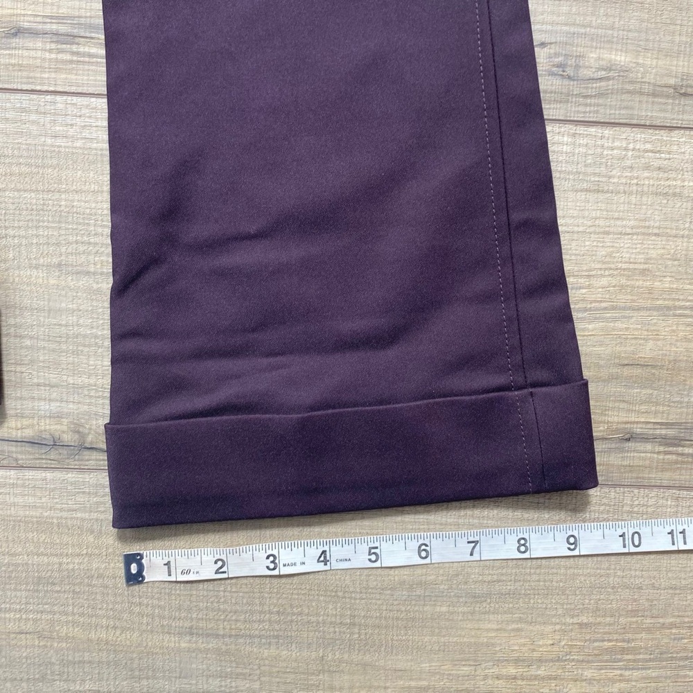 Club Monaco Women Cropped Kick Flare Size 00 Plum - Picture 6 of 13